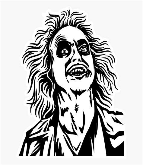 beetlejuice clipart black and white